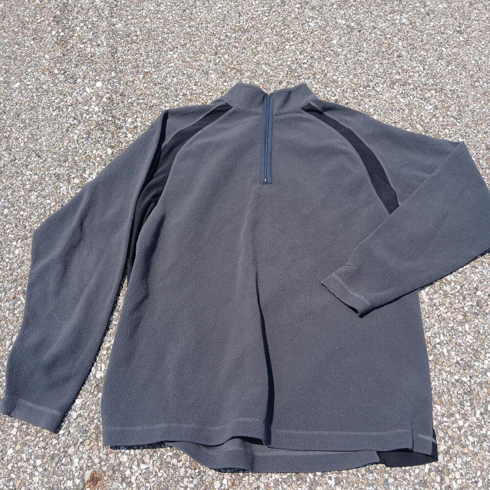 Nike Golf Pullover Sweater Mens 2XL Gray Fleece Quarter Zip Colorblock Raglan